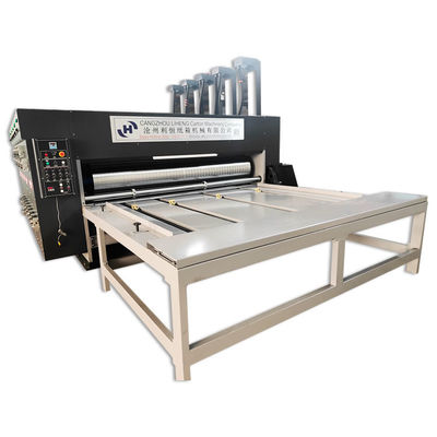 Alimentação avançada de cadeia 2 Cor corrugado de placas Flexo Impressão máquina rotativa Slotting