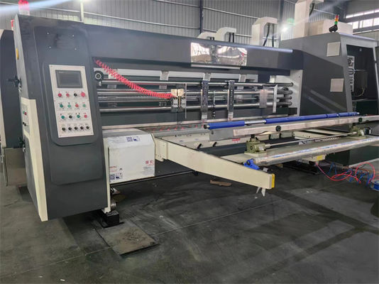 Linha de fabricação de caixas de cartão com alimentação automática Impressão Slotting Dobragem colagem Strapping