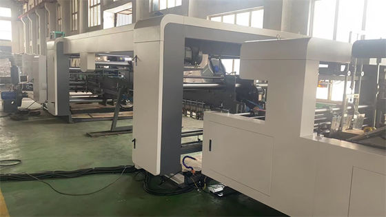 Máquina de impressão automática de caixa de cartão corrugada flexográfica com colagem automática de pasta feita