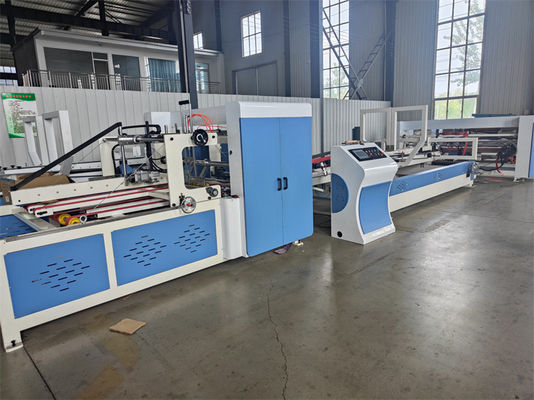 30-150 mm Distância de pregas Máquina de colagem automática de dobragem para caixas de cartão onduladas