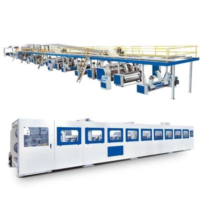 4500 KG Linha de produção de cartão ondulado de alta velocidade de 3 camadas para embalagens eficazes