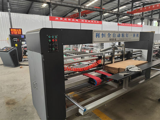 Gluer automático de pasta de caixa de cartão com accionamento elétrico para material de embalagem de plástico