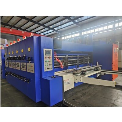 Máquina de Impressão Flexo a 4 Cores de Controle Perfeito para Publicidade em Folhas de Cartão Corrugado