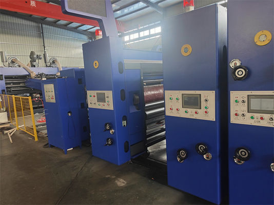 Máquina de Impressão Flexo a 4 Cores de Controle Perfeito para Publicidade em Folhas de Cartão Corrugado