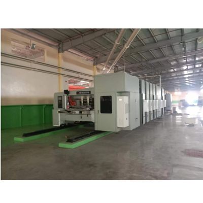 Máquina automática de impressão flexográfica, de corte a borracha, de corte a óleo, de fabricação de caixas de cartão onduladas
