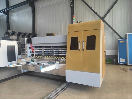 1-6 Cores Impressão automática Flexo Slotting Die Cutting Cartão corrugado caixa de fabricação de máquina
