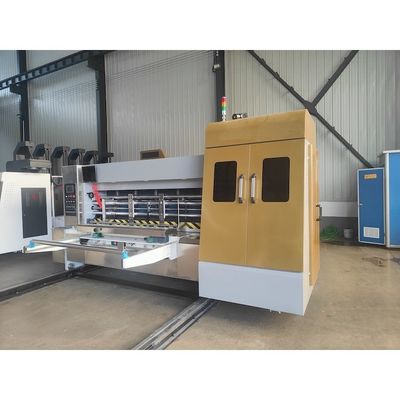 Máquina de impressão de cartão ondulado surpresa com impressão Flexo e corte de papel Kraft