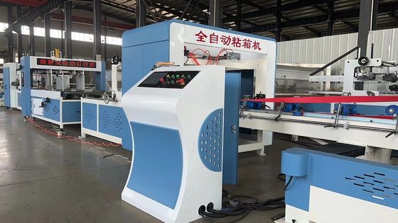 Material de embalagem de madeira Automático 4 6 Corner Folder Gluer Machine Full Suction Feed