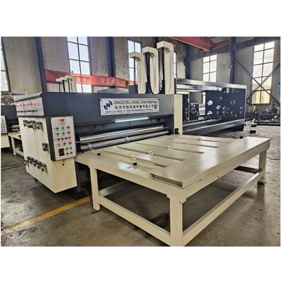 Alimentação de cadeia 2 cores Flexoprinter Slotter rotativa máquina de corte de matriz para pedido do cliente