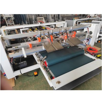 Máquina de colagem de cartão ondulado semiautomático de 380V de duas peças de caixa de cartão para pasta de papel