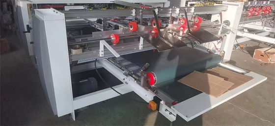 Máquina de colagem de cartão ondulado semiautomático de 380V de duas peças de caixa de cartão para pasta de papel