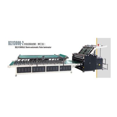 Máquina de laminação de flauta de cartão ondulado semiautomático de alta produtividade 13,5m x 2m x 2,9m