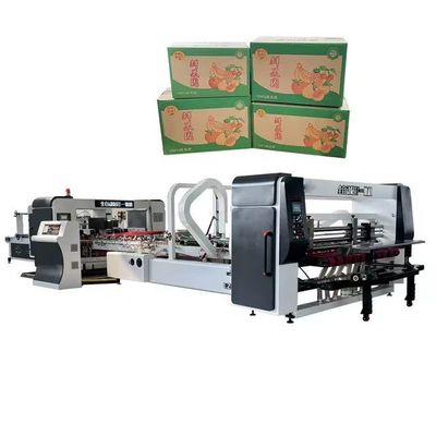 Lojas de alimentos e bebidas Caixas de cartão corrugadas Gluer automático de pasta com tensão 380V