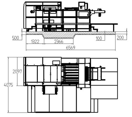 1200*960*2200mm Máquina automática de corte a cartucho de cartão corrugado