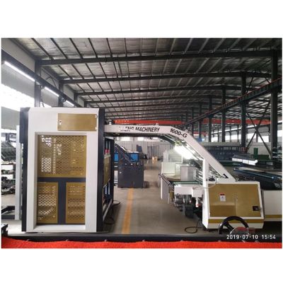 Máquina de laminação de flauta com laminação automática de papelão pequeno 13,5m x 2m x 2,9m