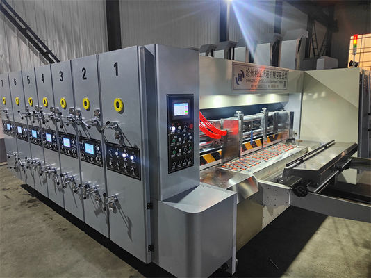 Impressora de cartão ondulado de 380 V Máquina de fechamento para impressão e fechamento de caixas de cartão