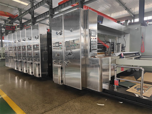 Máquina de impressão e corte automática para impressão de caixas de cartão ondulado