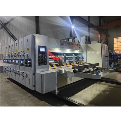 Máquina de corte a moagem a três cores para a produção de caixas de cartão onduladas