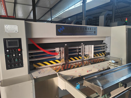 Impressora automática Flexo 4 cores Slotter And Die Cutter Cartão corrugado máquina de impressão restaurante
