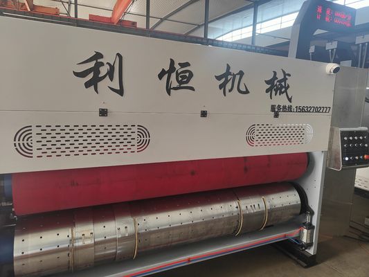 Impressora automática Flexo 4 cores Slotter And Die Cutter Cartão corrugado máquina de impressão restaurante