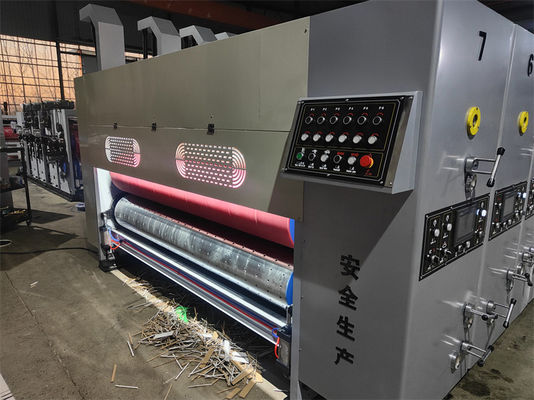 Máquina de corte automática de borda de chumbo de alimentação Flexo Quatro cores de impressão