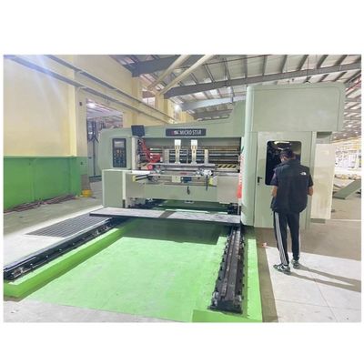 Impressora de cartão corrugado automática completa, máquina de corte de borracha de corte de borracha