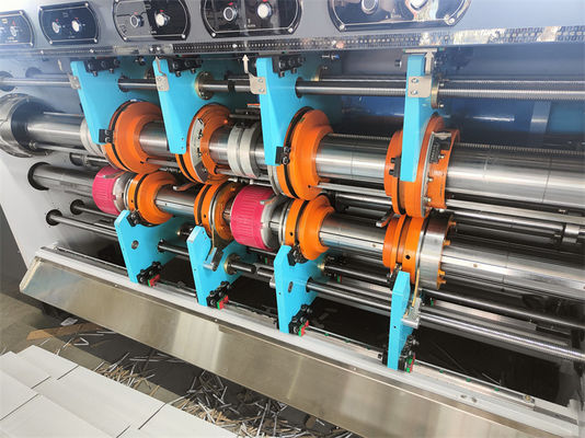 Máquina de Impressão Flexo 4 Cores de Chain Feed AC380V com Slotter e Creaser