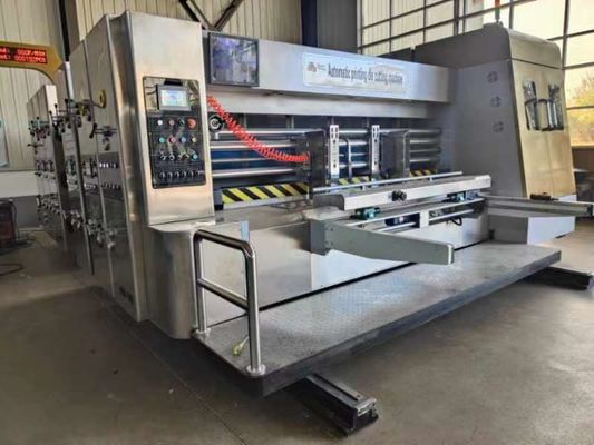 18000 KG Papel de cartão corrugado Flexo Caixa de cartão Impressão Slotting Making Impressora