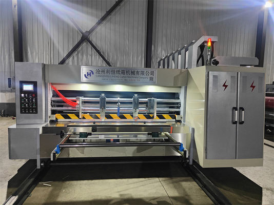 220V Caixa de cartão de embalagem cartão ondulado rotativo máquina de corte a die máquina de impressão flexográfica caixa de pizza
