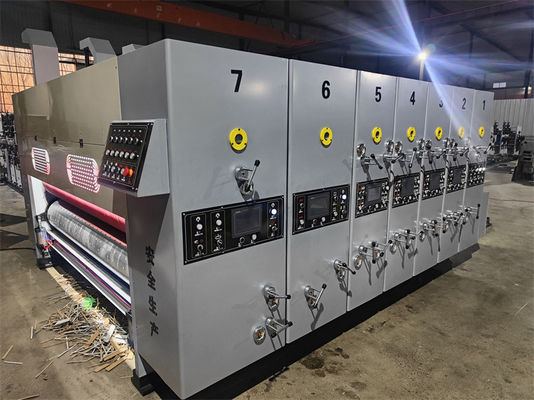 220V Caixa de cartão de embalagem cartão ondulado rotativo máquina de corte a die máquina de impressão flexográfica caixa de pizza