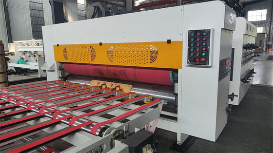 220V Caixa de cartão de embalagem cartão ondulado rotativo máquina de corte a die máquina de impressão flexográfica caixa de pizza