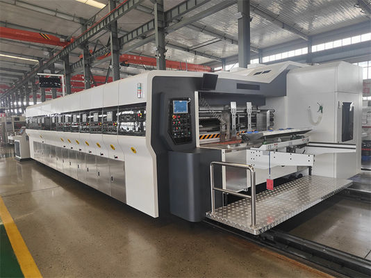 1800 KG Máquina de impressão automática Flexo 4 Color Slotter And Die Cutter