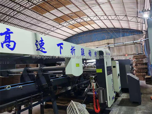 Máquina de impressão automática de cartão flexo corrugado 4 cores Folder Glue para a fabricação de caixas